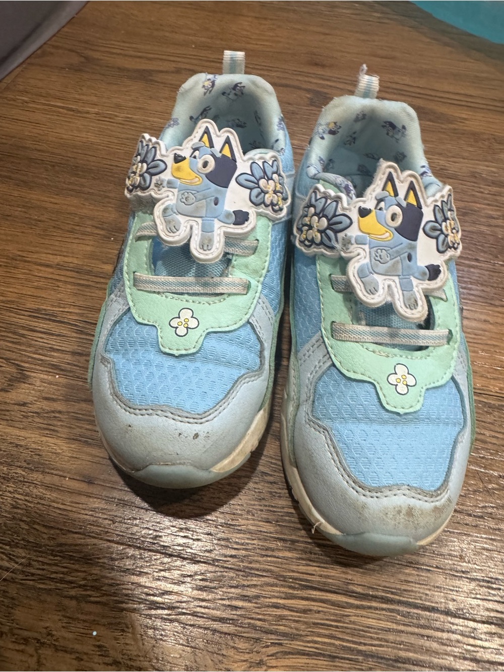 Blue and Mint Kids Bluey Light-Up Sneakers
